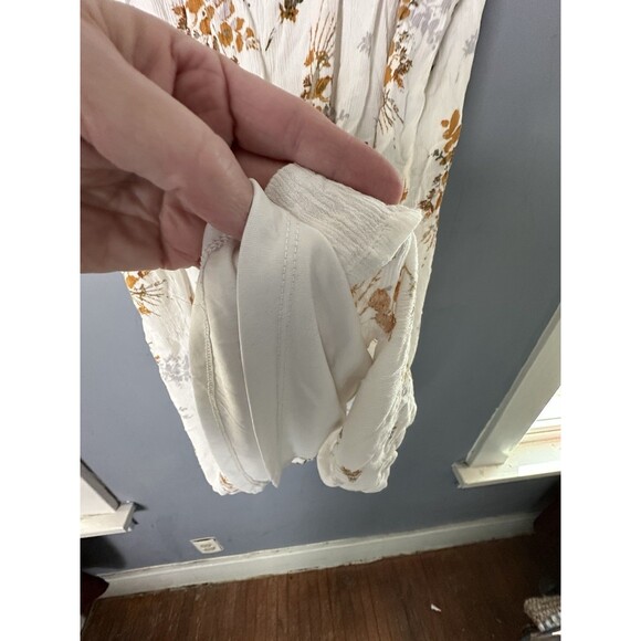 Maurices Women Dress XL White Floral Boho Sleeveless Dress Lined - Picture 3 of 4